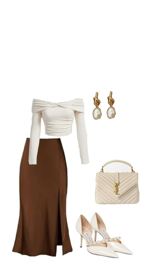 Fashion Outfit Board Elegant Office wear Old Money Women, Maxi Skirt White, Fashion Outfits Aesthetic, Elegant Fashion Outfits, Elegant Outfit Classy, Modesty Outfits, Board Aesthetic, Smart Dressing, Warm Tights