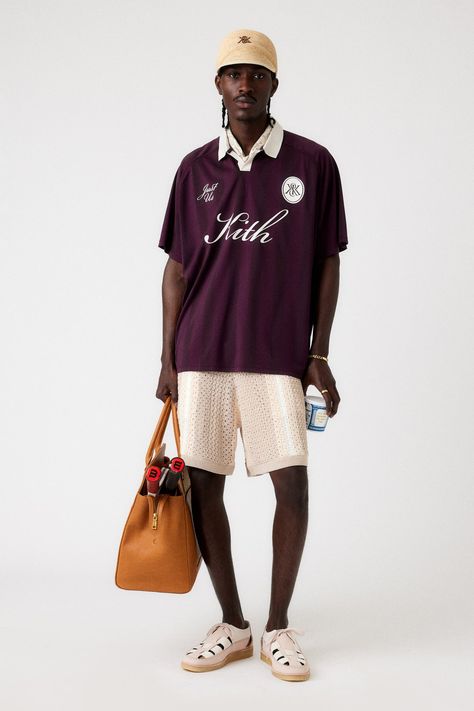 Kith Pre-Fall 2024 Fashion Show | Vogue Varsity Outfit, Baseball Jersey Outfit, Surfing Lifestyle, Men Knitwear, Campus Outfit, Black Men Street Fashion, Vintage Baby Clothes, Men Street Fashion, Sporty And Rich