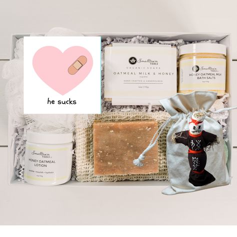 Breakup Care Package, Break Up Care Package Ideas Friends, Breakup Gifts For Friends Care Packages, Break Up Box For Best Friend, Divorce Care Package For Women, Break Up Gifts For Friends, Breakup Gift, Divorce Gift, Cheer Up Gifts