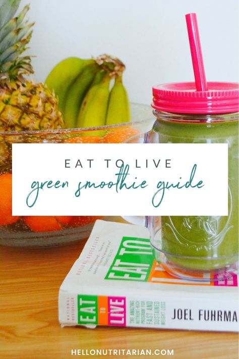 Maximize the Eat to Live program by adding green smoothies for breakfast! Learn tricks and tips for the perfect nutritarian green smoothie every time! Furhman Recipes, Hello Nutritarian, Dr Furhman, Dr Fuhrman Recipes, Eat To Live Diet, Nutritarian Recipes, Nutritarian Diet, Dr Fuhrman, Joel Fuhrman