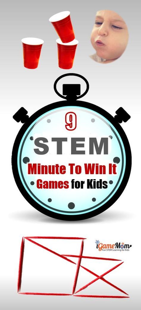 STEM Challenge Minute to Win It Party Games Kids Love. Fun ideas for classroom party or family holiday gatherings and birthday party. All with little prep needed, and easy-to-get materials, and detailed instructions even class notes for kids. #STEMforKids #iGameMomSTEM Picnic Potatoes, Paleo Picnic, Minute To Win It Party, Party Games Kids, Easy Stem, Games For Kids Classroom, Steam Ideas, Stem Classes, Stem Elementary