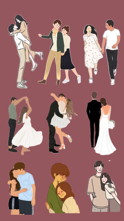 Download now high quality printable stickers Couple Stickers Printable, Couple Stickers, Couple Illustrations, Custom Couple Illustration, Stickers Printable, Couple Illustration, Printable Stickers, Illustrations, Collage