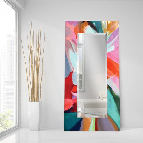 I found the coolest thing at Touch of Modern! Painted Glass Wall Art, Environmental Change, Length Mirror, Full Length Mirror, Beveled Mirror, Mirrors Wayfair, Mirror Art, Mirror Glass, Dream House Decor