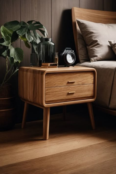 Bedside Table / Side Table / Plant Stool / Handmade Stool / Bed Table / Gift Idea - Etsy Australia Bed Side Stands, Side Bed Drawers, Side Bed Table Ideas, Wooden Bedside Table Ideas, Wooden Side Table Bedroom, Wood Side Table Bedroom, Bed Side Table Ideas, Stockholm Home, Bedside Table Wood