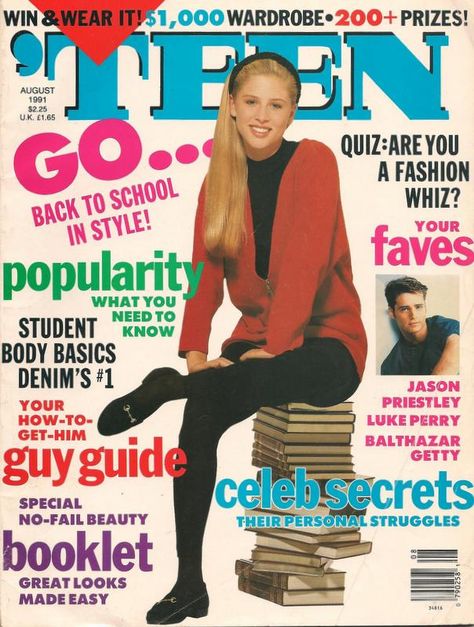 August 1991 cover with Poppy Monroe 90s Magazine Fashion, 90s Teen, Magazine Cover Design, 80s And 90s Fashion, Teen Magazine, Seventeen Magazine, Fashion Magazine Cover, 90s Nostalgia, Victoria Secret