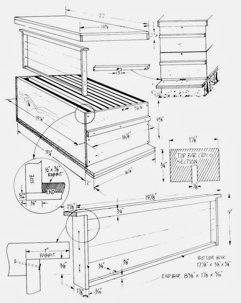 bee box plans Bee Box Design, Honey Box Design, Langstroth Hive Plans, Diy Bee Hive, Bee Hive Design, Building A Beehive, Honey Bee Box, Bee Hives Diy, Bee Hives Boxes