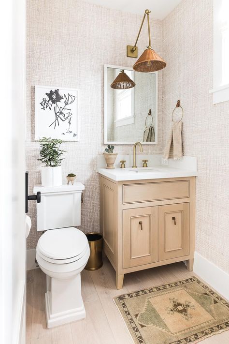 The Look: Marigold Living Room, Powder Bath, & Entry – Mindy Gayer Design Co. Modern Farmhouse Bathroom Ideas, Mindy Gayer Design, Bathroom Vanity Decor, Bathroom Vanity Designs, Best Bathroom Vanities, Powder Room Decor, Vanity Design, Bathroom Design Inspiration, Modern Farmhouse Bathroom