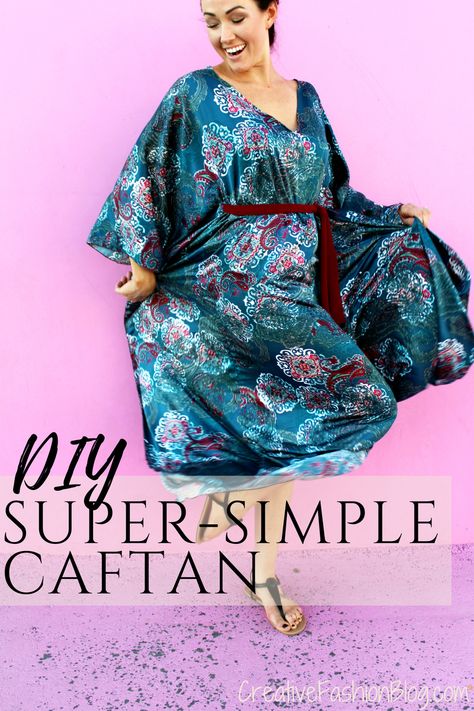 15 Easy DIY clothes for women. These simple sewing projects for beginners will walk you through how to make your own boho handmade wardrobe for summer, fall, winter, and spring with easy videos, and pictorials. Learn to sew a closet you love! #sew #diyfashion #diyclothes #sewingtutorial #beginnersewing #easysewing Diy Caftan, Mens Kaftan, Diy Clothes For Women, Robe Diy, Kaftan Pattern, Creating Patterns, Easy Diy Clothes, Dress Tutorial, Diy Clothes Videos