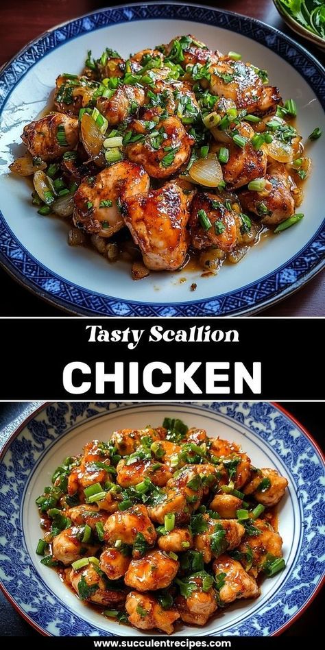 This easy one-pan scallion chicken is both flavorful and low-fuss, making it a go-to recipe for a delicious and healthy meal! Scallion Chicken Recipe, Scallion Chicken, Scallions Recipes, Kitchen Queen, Prep Meals, Lunch Food, Making Lunch, Quick Dinners, Savory Sauce