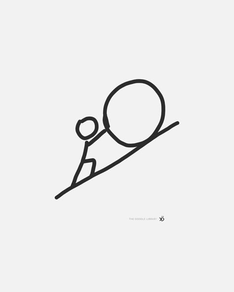 Sisyphus Tattoo, Arte Doodle, Stick Figure Drawing, Cute Easy Doodles, Easy Doodle, Easy Doodles, Line Tattoo, Small Drawings, Easy Doodle Art