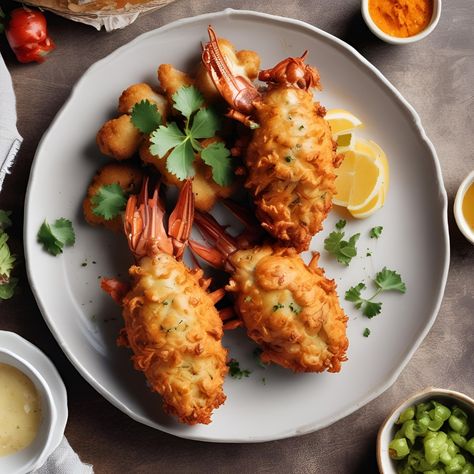 Chicken Fried Lobster Recipe Chicken Fried Lobster, Fried Lobster Bites, Lobster Bites, Lobster Recipe, Fried Lobster, Frozen Lobster, Healthy Chicken Salad, Lobster Meat, Man Cooking