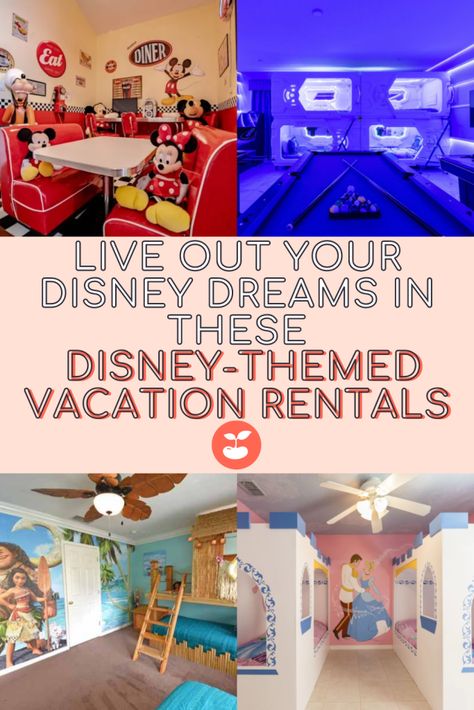 Disney Themed Airbnb, Disney Airbnb, Houses From Disney Movies, Disney World Hotels Rooms, Disney World Hotels Resorts, Cinderella Room, Disney Themed Rooms, Disney Moderate Resorts, Movie Locations