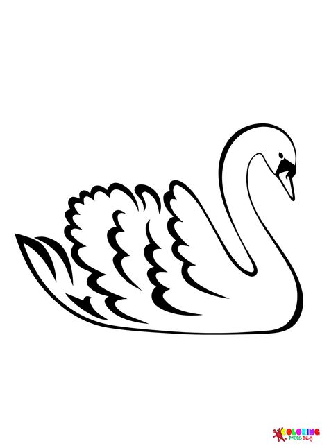 Swan Coloring Pages - Coloring Pages For Kids And Adults Swan Coloring Pages, Swan Drawing, Dance Crafts, Circle Drawing, Connect With Nature, Easy Coloring Pages, Drawing For Beginners, Fun Activities For Kids, Swan Lake