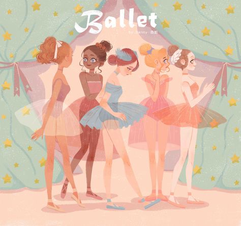 Dance Art Painting, Ballet Illustration, Art Mignon, Ballet Art, Painting People, Arte Inspo, Art Et Illustration, Behance Project, 판타지 아트