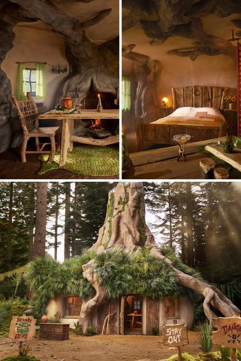 Airbnb introduces Shrek's Swamp, a rustic hut nestled in the Scottish Highlands, offering a unique, ogre-inspired getaway with whimsical decor and Donkey as your host. Book now! House Inside, Farm Stay, Yanko Design, Luxury Holidays, Stay The Night, Cool Diy Projects, Scottish Highlands, Shrek, Diy Backyard