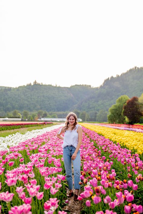 Tulip Field // Outfit Details Tulip Field Outfit, Garden Outfit Ideas, Tulip Fields Netherlands, Field Outfit, Concepts Photography, Tulips Field, Amsterdam Tulips, Skagit Valley Tulip Festival, Sunflower Season