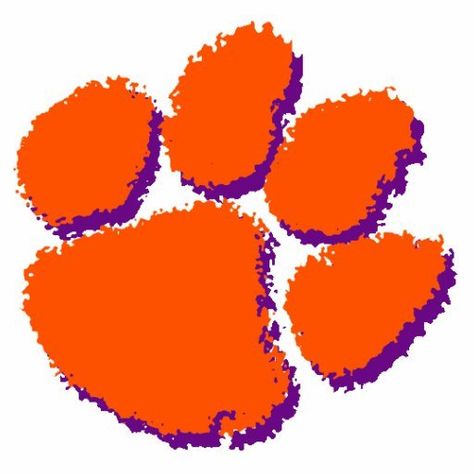 Clemson Logo, Paw Ideas, Alabama Crimson Tide Football Wallpaper, Paw Stencil, Clemson Paw, Clemson Tiger Paw, Tiger Silhouette, Clemson Fans, Paw Logo