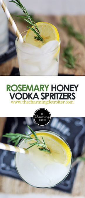 Honey Vodka, Rosemary Honey, Cocktail Party Drinks, Bourbon Cherries, Simple Cocktail, Spicy Cocktail, Sour Foods, Lemon Benefits, Vodka Drinks