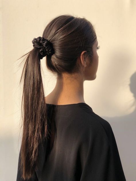 Straightening Natural Hair, Two Braid Hairstyles, Burnt Hair, Long Hair Ponytail, Shirts And Pants, Handmade Scrunchie, Silk Scrunchies, Pinterest Hair, Silk Accessories