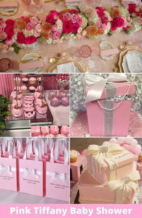 Tiffany Baby Shower Theme Girl, Tiffany Baby Shower Theme, Tiffany Theme Party, Pearl Baby Shower, Fancy Baby Shower, Pink Cake Pops, Tiffany Baby Showers, Tiffany Theme, Free Baby Shower Games