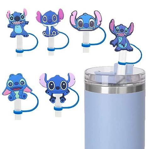 Cartoon Stitch, Blue Alien, Blue Monster, Straw Cover, Stitch Gift, 40 Oz Tumbler, Drinkware Accessories, Cute Stitch, Boho Bedroom Decor