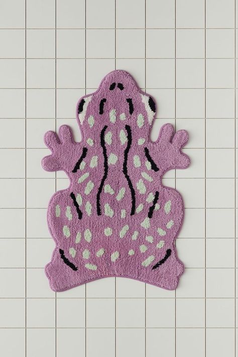 Frog Bath Mat, Frog Bathroom, Uo Home, Purple Fits, Frog Design, Tree Frog, Colorful Trees, Shower Curtain Decor, Apartment Furniture