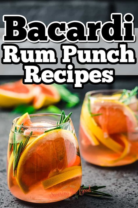 31 Best Bacardi Rum Punch Recipes Bacardi Superior Drinks Recipes, Bacardi Gold Rum Drinks, Bacardi Limon Drinks, Drinks With Bacardi Rum, Bacardi Drinks, Bacardi Superior, Rum And Lemonade, Coconut Rum Punches, Bacardi White Rum