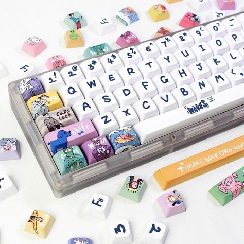 Yan Zhenchao is online, and the feel is also very good😍 🥰 www.xvxchannel.com https://th.xiapibuy.com/wumianjingmi.th Keyboard Customization, Waves Cartoon, Keyboard Caps, Apple Watch Leather, Keyboard Keys, Key Cap, Key Caps, Apple Watch Case, Apple Watch Bands Leather