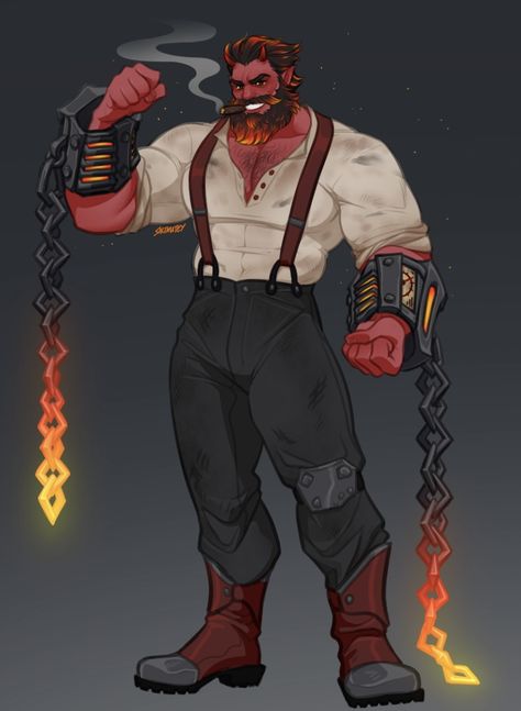 Monster Guy Oc, D&d Hobgoblin, Legends Of Avantris Fan Art, Barbarian Dnd Art, Once Upon A Witchlight Dnd Fanart, Fire Genasi Fighter, Buff Wizard, Dnd Barbarian Male, Legends Of Avantris