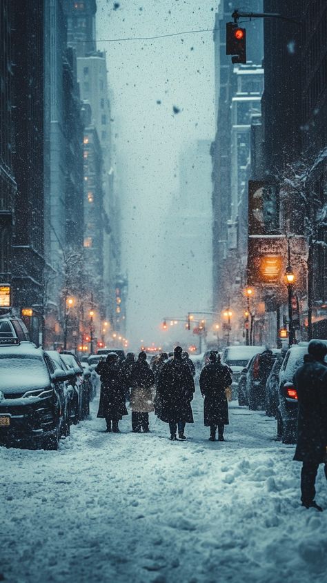 "Snowy #urban #pedestrian: People walking through a snowy #urbanstreet during a #winterstorm, surrounded by parked cars. #snow #city #street #winter #pedestrians #aiart #aiphoto #stockcake ⬇️ Download and 📝 Prompt 👉 https://stockcake.com/i/snowy-city-street_1312059_882028" Landscape Snow Photography, Winter Street Photography, Snowy City, Snow City, City Snow, Architecture Photography Buildings, Snow Photos, Street Image, Winter City