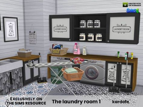 17+ Sims 4 Laundry CC & Mods: Appliances & Decor - We Want Mods Sims4 Cc Laundry, Sims 4 Cc Furniture Laundry, Decoration Cc Sims 4, Sims 4 Cc Laundry Room, Sims 4 Laundry Cc, Sims 4 Cc Room Decor, Sims 4 Laundry Room, Sims Rooms, Sims Furniture