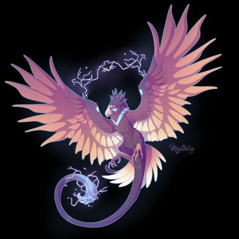 Sunset Thunderbird Spyro Dragons, Thunderbird Art, Worldbuilding Ideas, Native American Thunderbird, Native American Mythology, Fanfiction Ideas, Thunder Bird, Butterfly Dragon, World Mythology