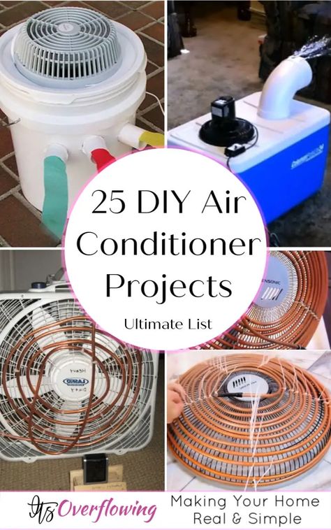 25 Homemade DIY Air Conditioner Projects To Make This Summer Homemade Air Conditioner Diy, Diy Portable Air Conditioner, Diy Air Conditioner With Fan, Air Conditioner Hacks, Diy Ac Unit, Air Conditioner Diy, Battery Powered Air Conditioner, Bucket Air Conditioner, Homemade Ac