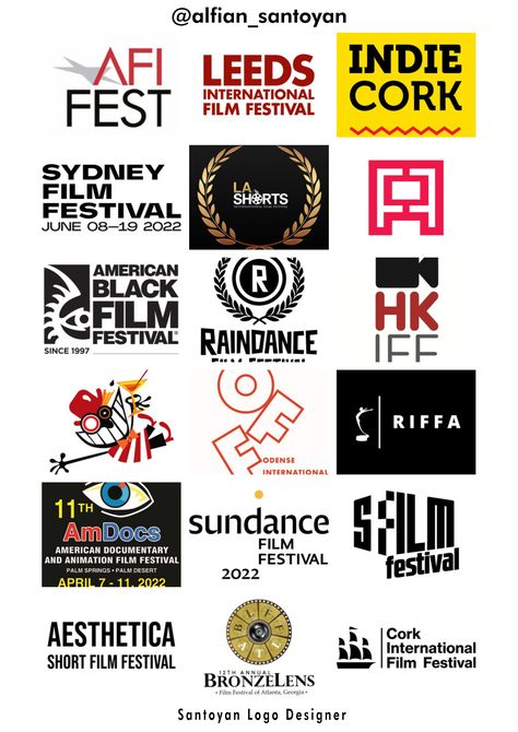 this image for looking for inspiration and develop our feel about logo design aspecially in this stuff. bundle set movie and film festival logo design inspiration. **FOLLOW for more Inspiration and ideas concept.** Film Festival Logo Design, Festival Logo Design Inspiration, Emily Bunt, Film Festival Logo, Festival Logo Design, Movie Logos, Festival Branding, Movie Logo Design, Film Logo