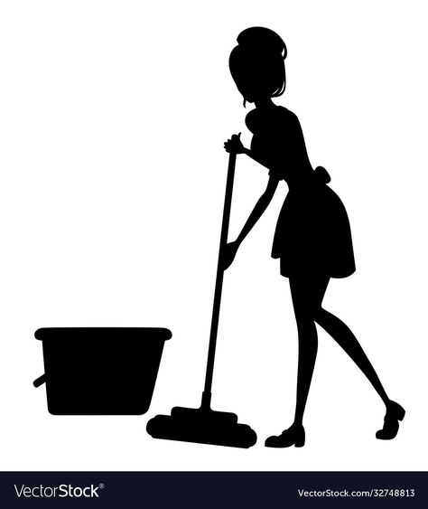 Cleaning Drawing, Cleaning Cartoon, Character Design Women, Outfit Cartoon, Brown Short Hair, Cleaning Icons, Cleaning Maid, Pin Up Girl Vintage, Cleaning Lady