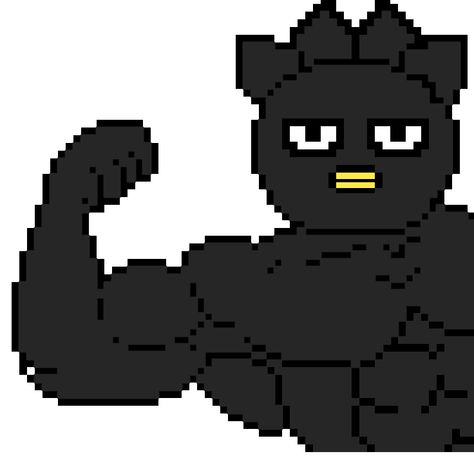 Buff Sanrio Pixel, Batz Maru Pfp, Sanrio Presentation, Buff Sanrio Characters, Sanrio Muscle, Strong Hello Kitty, Batz Maru And Kuromi, Buff Sanrio, Muscle Character