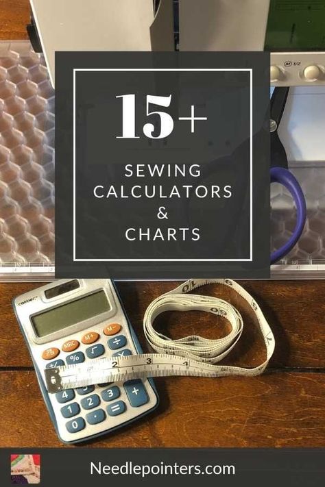 Looking for handy sewing conversion charts and calculators? Check all that we've rounded up for you. Circle Skirt Calculator, Yardage Chart, Pouch Pattern, My Sewing Room, Fun Craft, Sewing Lessons, Quilting Techniques, Fabric Yardage, Quilting Tips