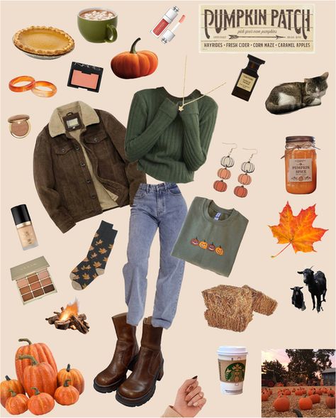 Outfits To Wear To A Pumpkin Patch, Pumpkin Patch Photoshoot, Patch Outfit, Autumnal Colours, Pumpkin Patch Outfit, Autumn School Outfit, Patch Dress, Outfits To Wear, Patches Fashion