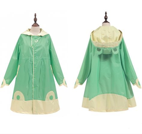 Cute Raincoats Women, Cute Rain Coat, Kawaii Raincoat, Aesthetic Raincoat, Rain Coat Aesthetic, Frog Raincoat, Frog Items, Cute Rain Jacket, Cute Raincoat