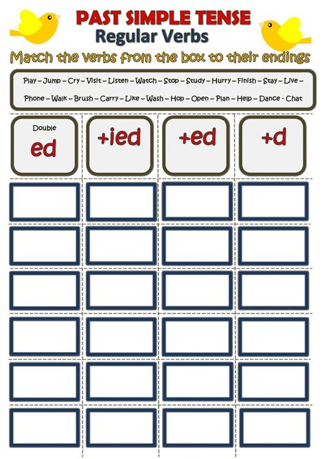 Past simple online worksheet for Level 4-5. You can do the exercises online or download the worksheet as pdf. Past Tense Worksheet For Grade 1, Regular Past Tense Worksheet, Esl Past Simple Worksheets, Simple Past Worksheet, Past Form Of Verbs Worksheet, Past Simple Regular Verbs Worksheets, Ed Endings, Simple Past Tense Worksheet, Past Simple Tense