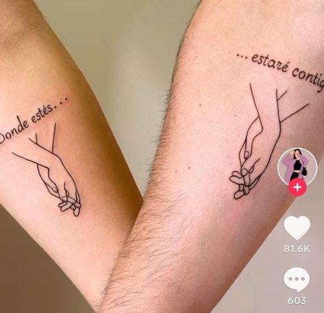 Spanish Matching Tattoos, Tattoo Mama E Hija, Tattoo Parejas, Couples Hand Tattoos, Artist Tattoo Ideas, Memorial Tattoo Quotes, Maching Tattoos, Tattoo Ideas Unique, Tattoo Artist Tattoo