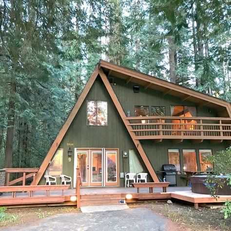 A House In The Woods, A Frame Cabins, A Frame House Plans, Dream Cabin, A Frame Cabin, Frame House, A Frame House, Tiny House Cabin, Cabins And Cottages