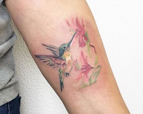 28 Best Watercolor Hummingbird Tattoo Designs | Page 2 of 7 | The Paws Watercolor Hummingbird Tattoo, Geometric Hummingbird Tattoo, Hummingbird Tattoo Black, Hummingbird Tattoo Watercolor, Colorful Hummingbird Tattoo, Hummingbird Tattoo Meaning, Hummingbird Flower Tattoos, Small Hummingbird Tattoo, Flor Tattoo