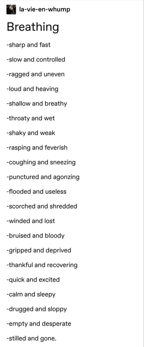 First Sentence Ideas, Other Words For Said Quietly, Words To Describe Breathing, Physical Characteristics For Characters, Wattpad Language, Book Tittle Ideas, Other Words For Writing, Conflicts For Stories, Wattpad Book Description Ideas