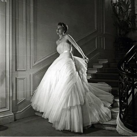 19-12-11
Gorgeous evening gown named "Tuileries" by Christian Dior , photo by Willy Maywald, 1949 Glamour Vintage, Fashion 1950s, Christian Dior Couture, Vintage Gowns, Pierre Balmain, Vintage Couture, Vintage Glam, Vintage Glamour, Gorgeous Gowns