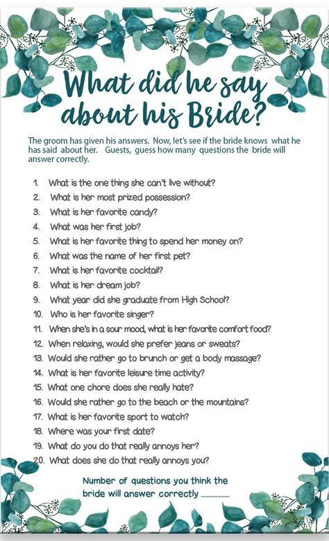 shower 19 Super Fun Bridal Shower Ideas You Can’t Miss - New ideas Couple Shower Games Fun Bridal What Did He Say, Bridal Shower Questions, Couple Shower Games, Bridal Shower Inspo, Fun Bridal Shower Games, Bridal Shower Activities, Couple Wedding Shower, Bridal Shower Planning, Bridal Games