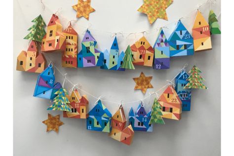 Advent House, House Models, 3d Christmas Tree, 3d Svg, Countdown To Christmas, Unique Houses, 3d Paper Crafts, Kawaii Halloween, Kids Coloring Books