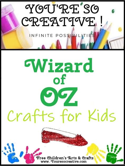 Wizard Of Oz Art Projects For Kids, Wizard Of Oz Crafts Diy, Wizard Of Oz Crafts For Kids, Wizard Of Oz Crafts, Hot Air Balloon Craft, Lion Craft, Monkey Crafts, Scarecrow Crafts, Transportation Crafts