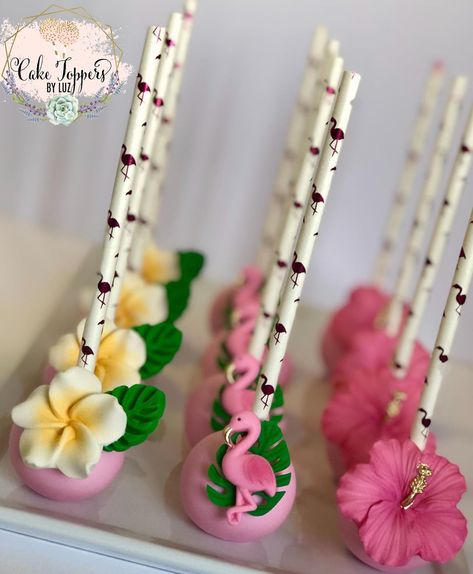 Luz on Instagram: “Luau Themed Cake Pops. Thank you @partyfavoursevents for having me. #luauparty #luautheme #luau #luauparty🌺 #aloha #flamingoparty…” Pink Luau Party Ideas, Luau Themed Birthday Party, Luau Treats Ideas, Hibiscus Theme Party, Hawaiian Party Decorations Hawaii Theme Luau Birthday, Flamingo Cake Pops, Luau Cakesicles, Hawaiian Birthday Treats, Hawaiian Cake Pops Ideas