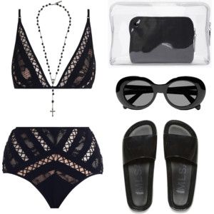 Im At A Higer Place Beach Outfits Women Vacation, Summer Outfit Guide, Pool Outfits, Outfit Polyvore, Ibiza Outfits, Black Slip On Shoes, Swimsuits Outfits, Beachwear Fashion, Swimming Outfit